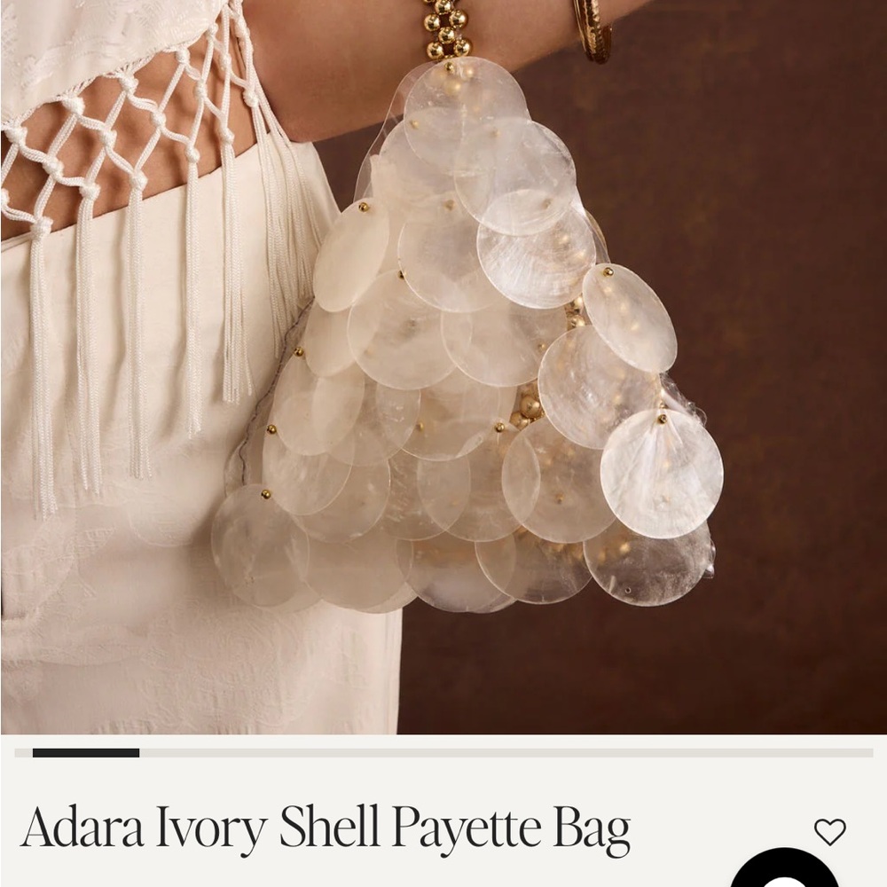 Adara Ivory Shell Payette Bag